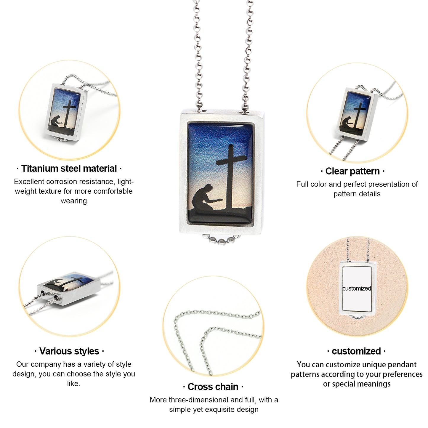 GIVELUCK Stainless Steel Fangtang Pendant - Customized