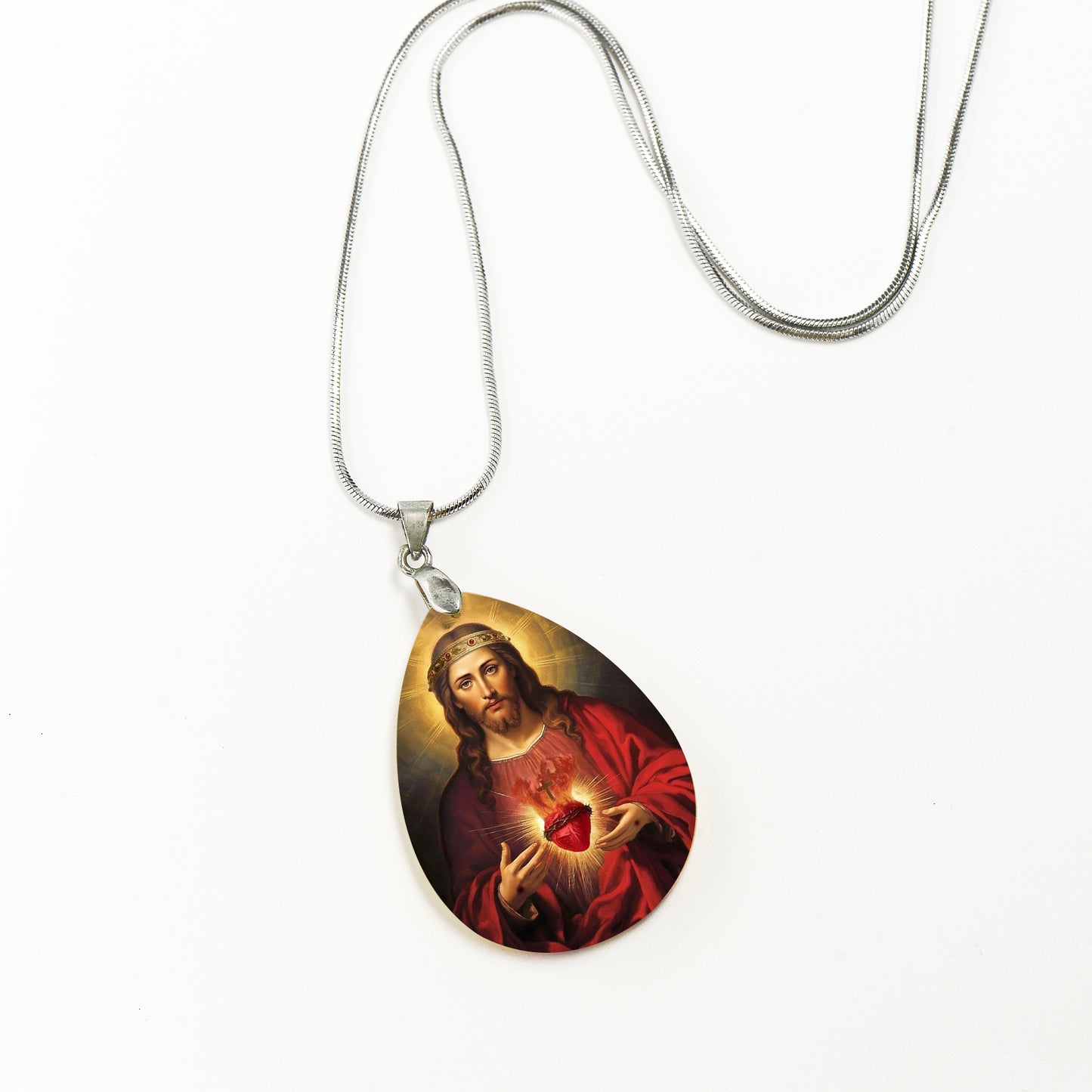 GIVELUCK Crystal Thangka Pendant Water Drop Shape - Customized