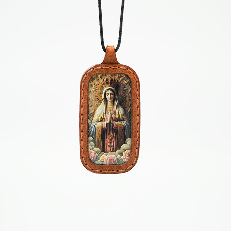 GIVELUCK Leather shell pendant necklace with various shapes and styles - pattern customization