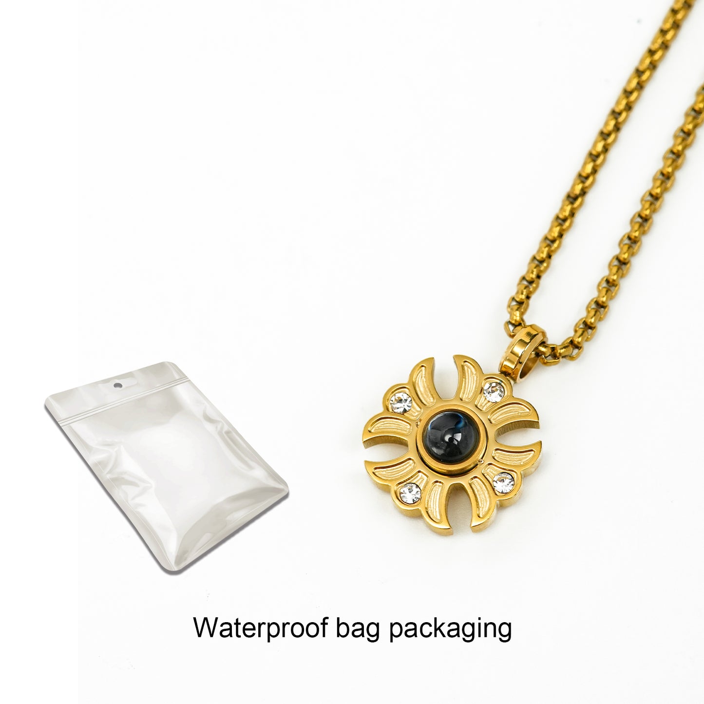 GIVELUCK Stainless steel projection sunflower gold - pattern customization