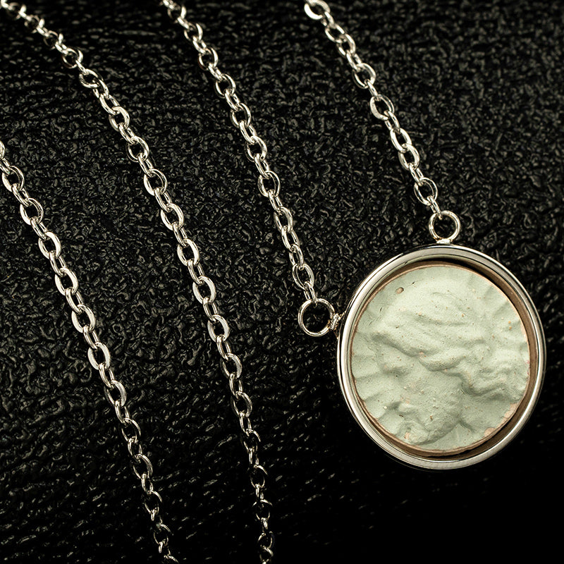 GIVELUCK Stainless steel pendant with colored glaze and embossed craftsmanship