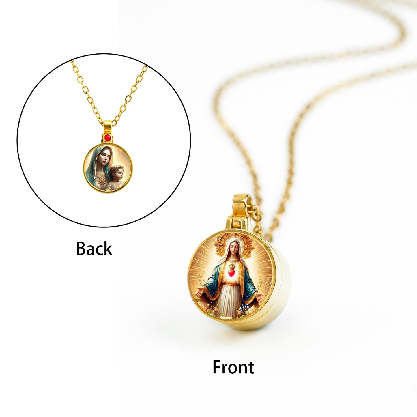 GIVELUCK Stainless Steel Linglong Gawu Box Round Gold - Customized
