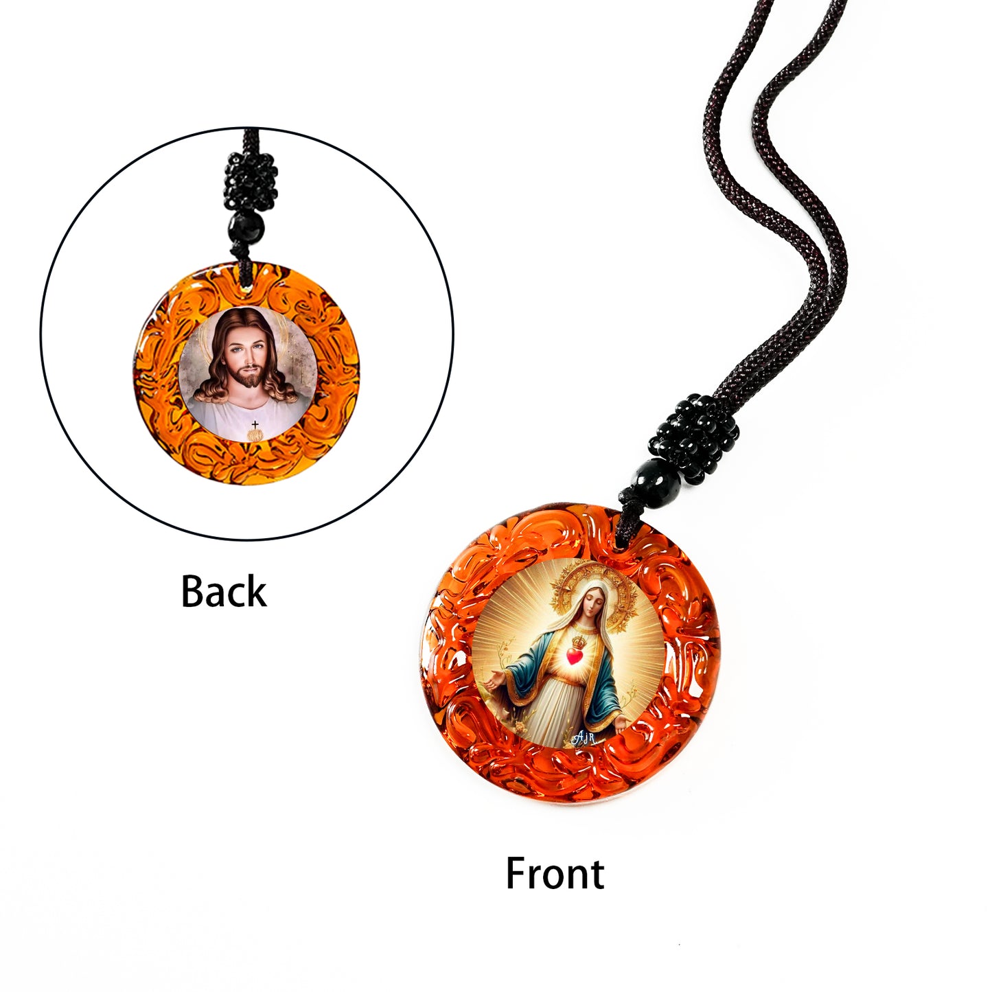 GIVELUCK Glass small circle - Amber - Customized pattern