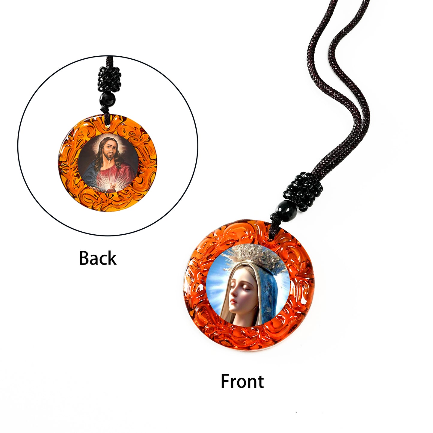 GIVELUCK Glass small circle - Amber - Customized pattern