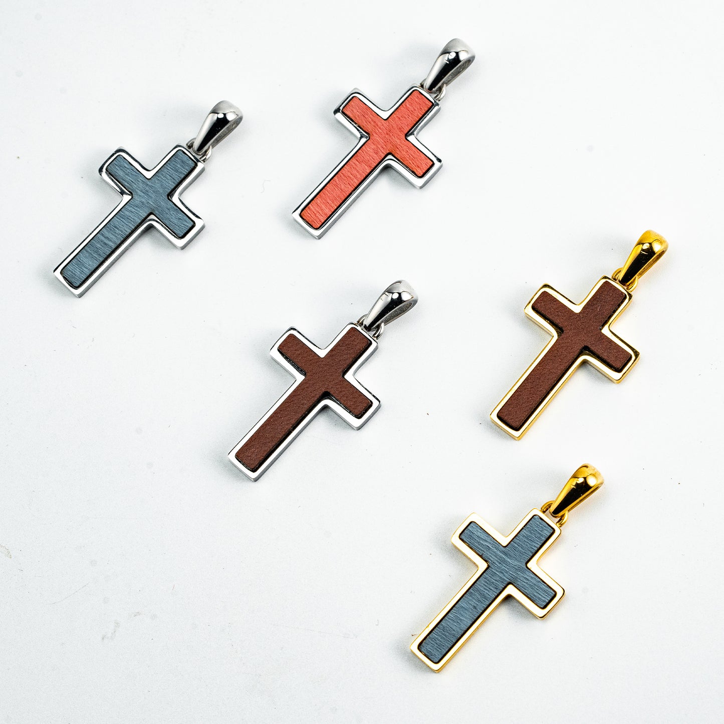 GIVELUCK Stainless steel wooden core cross
