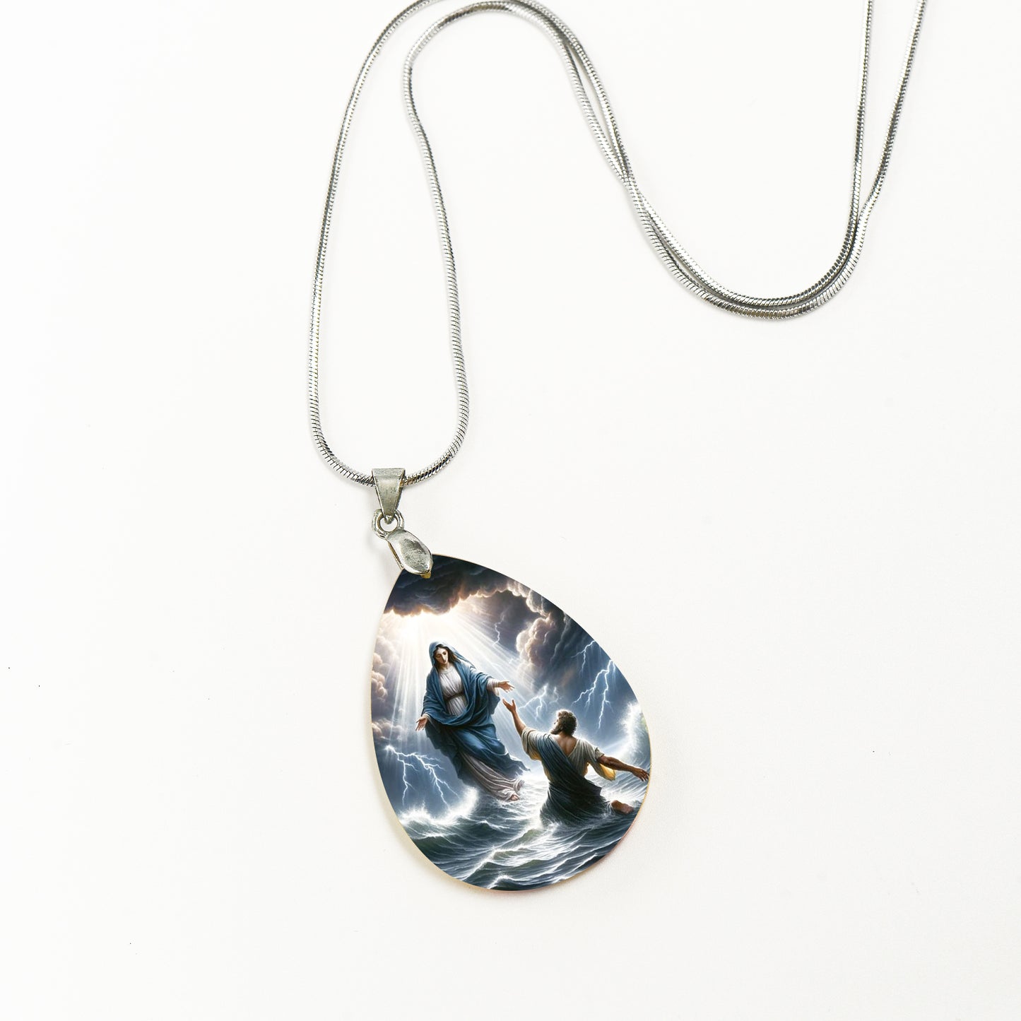 GIVELUCK Crystal Thangka Pendant Water Drop Shape - Customized