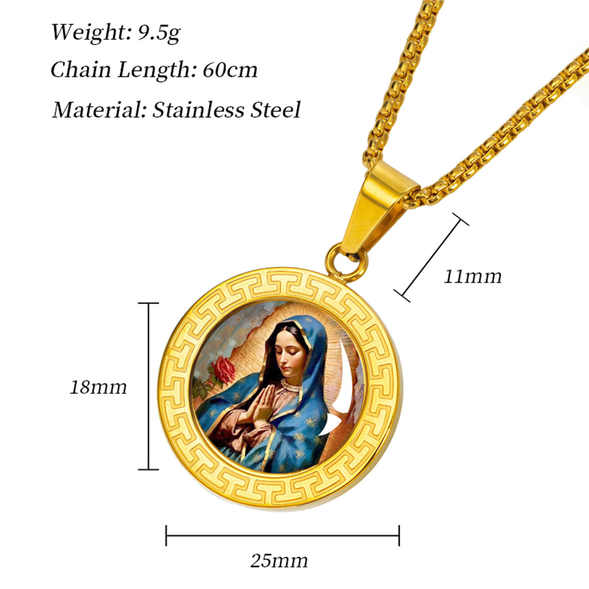 GIVELUCK Stainless steel T-shaped gold single-sided groove sticker pendant