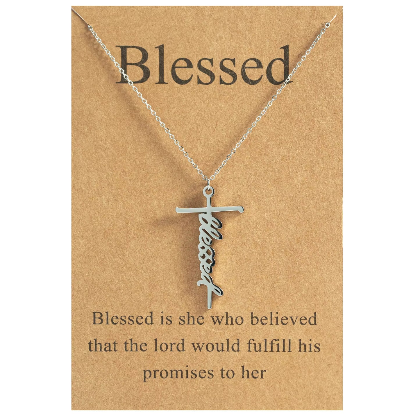GIVELUCK Silver cut cross, customized pattern